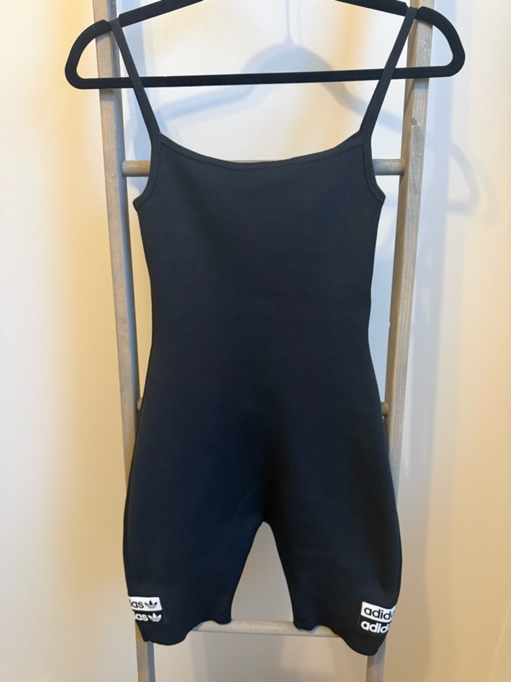 adidas Black Spaghetti-Strap One-Piece